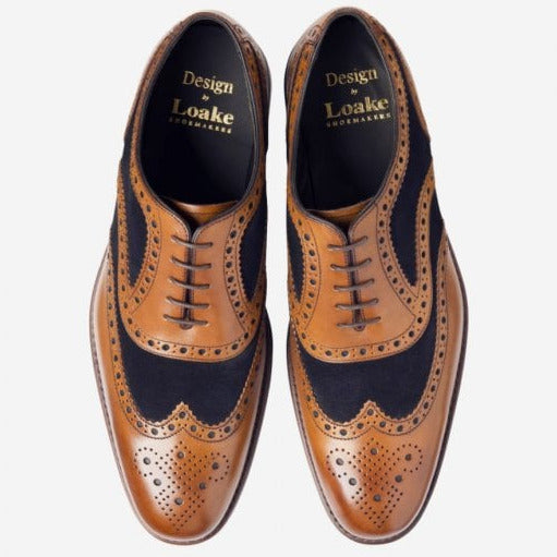 Mens Kerridge Brogue in Tan Navy