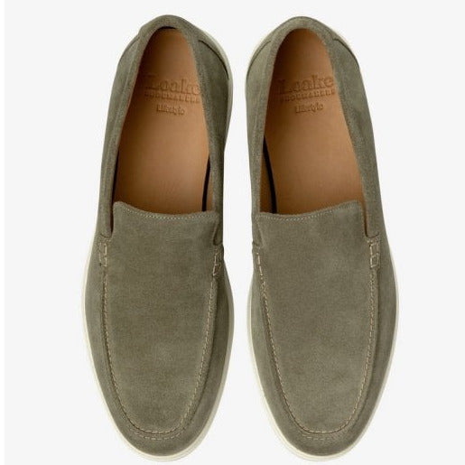 Mens Tuscany Apron Loafer in Pistachio Suede