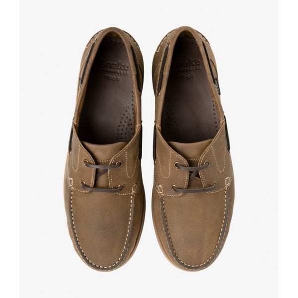 Padstow Boat Shoe in Nubuck Brown