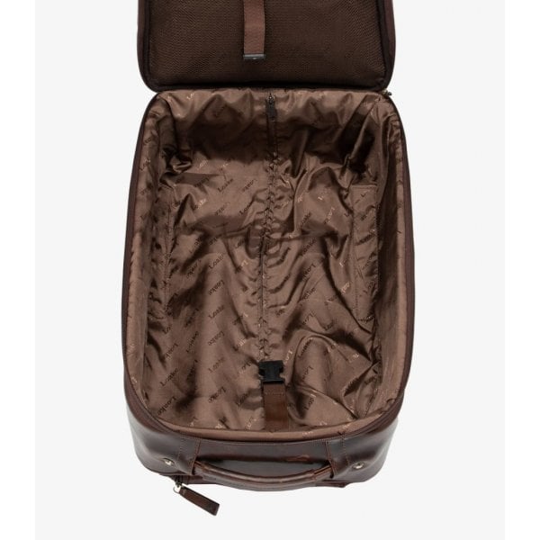 Paris Leather Wheeled Suitcase in Brown