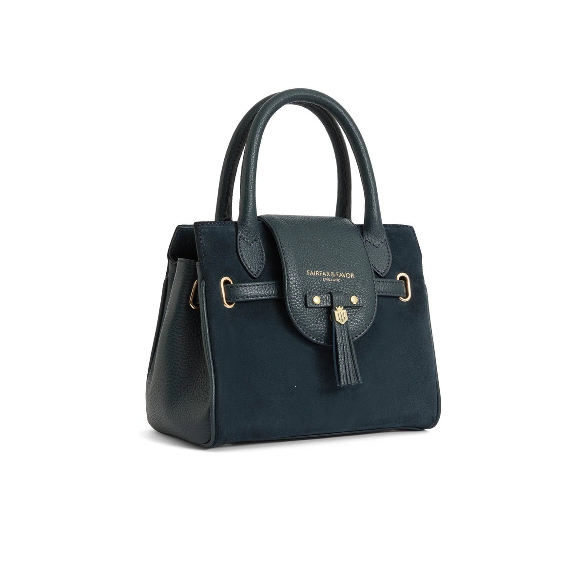 Mini Windsor Handbag in Teal Suede