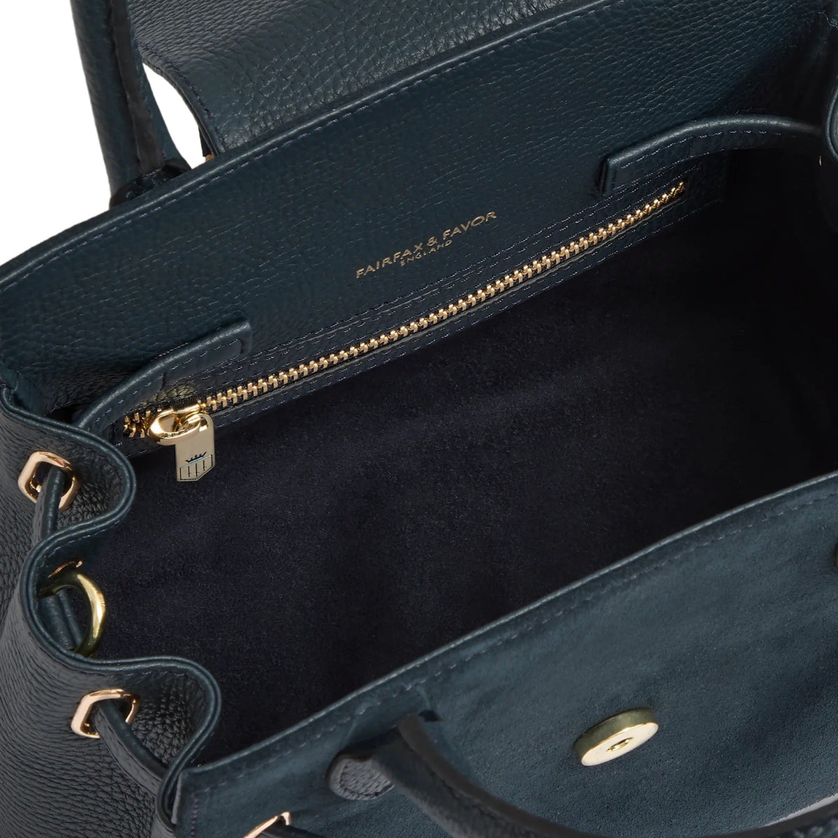 Mini Windsor Handbag in Teal Suede