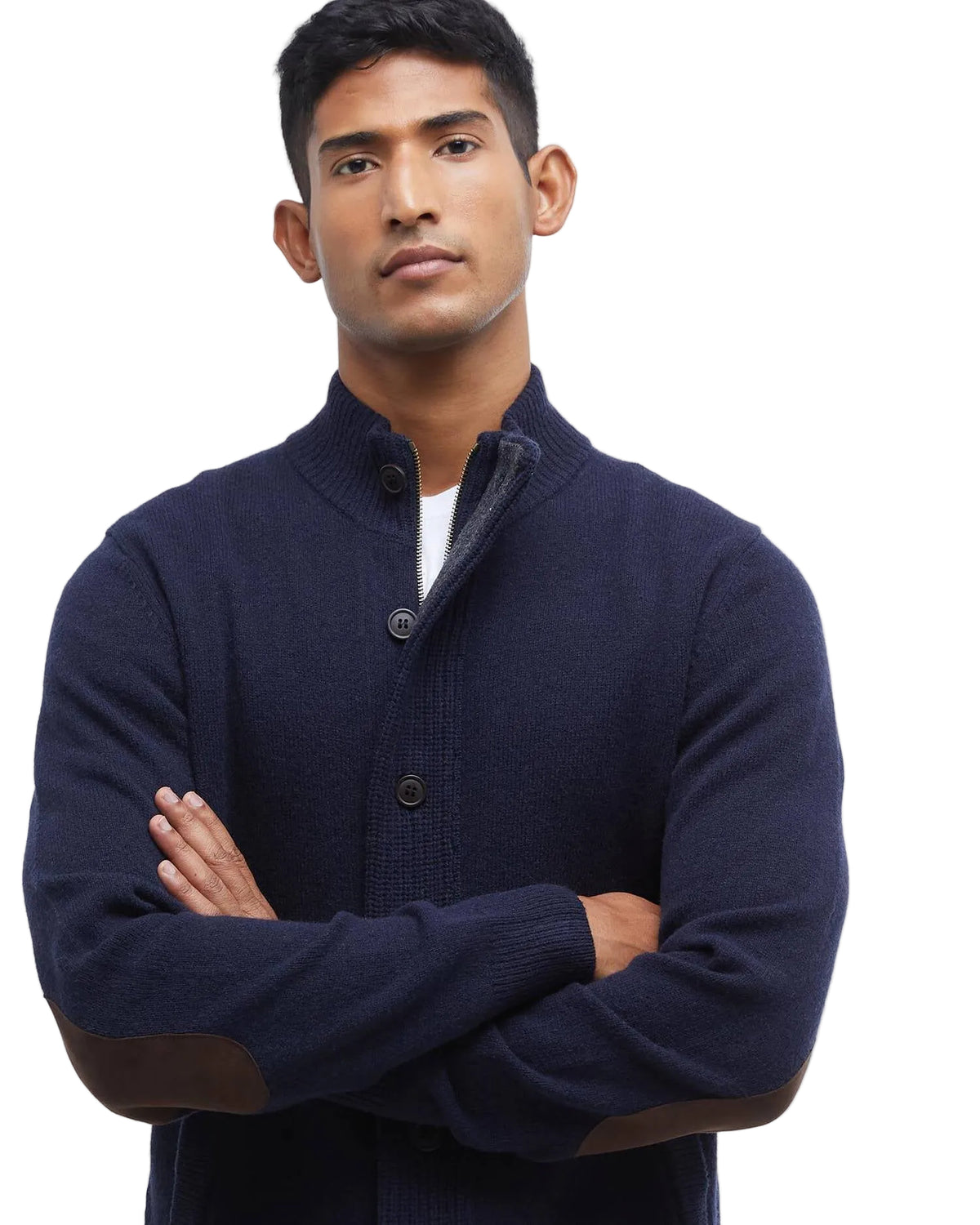 Essential Elbow-Patch Cardigan