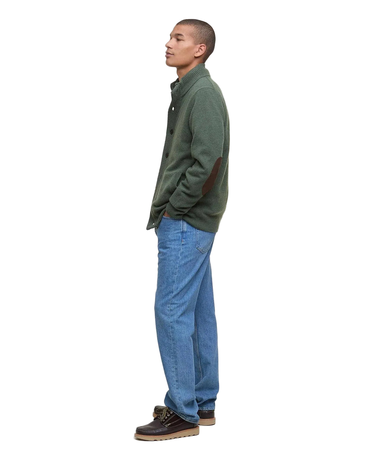 Essential Elbow-Patch Cardigan