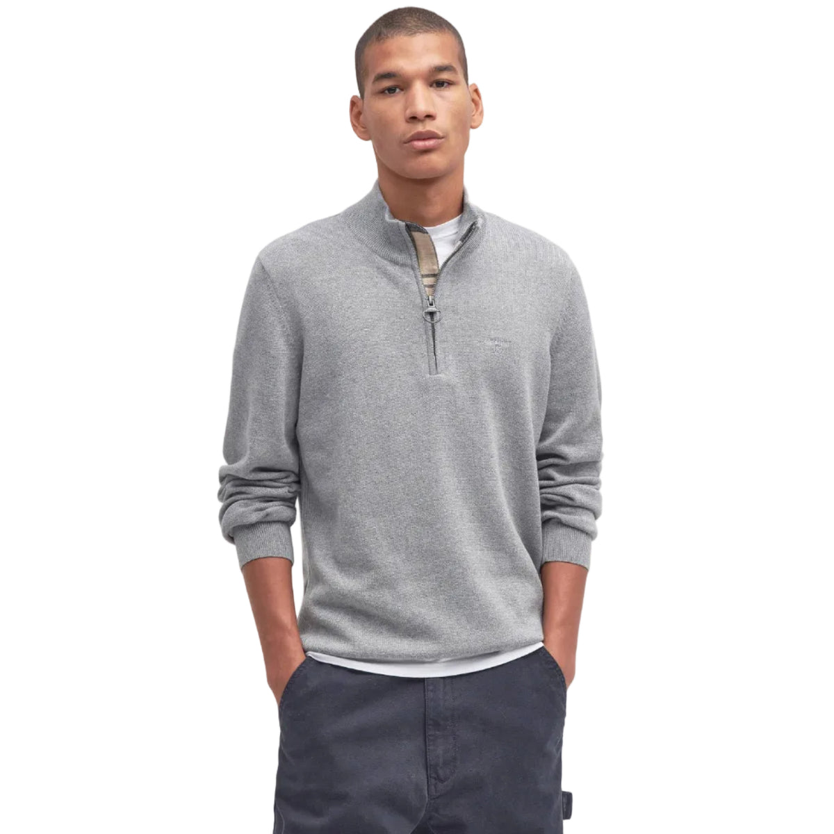 Cotton Quarter-Zip Jumper