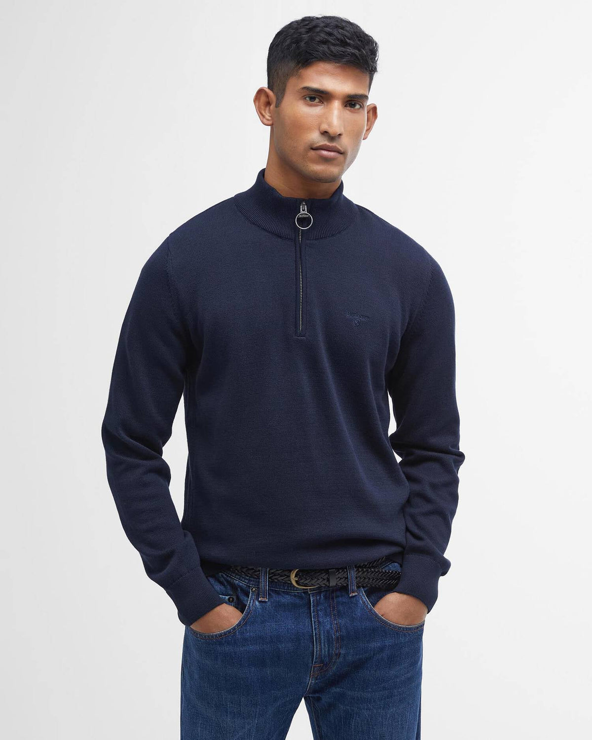 Cotton Quarter-Zip Jumper