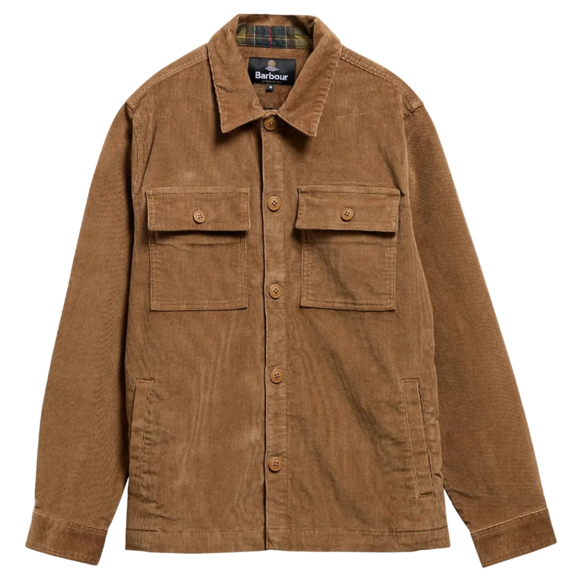 Tartan Trimmed Cord Overshirt