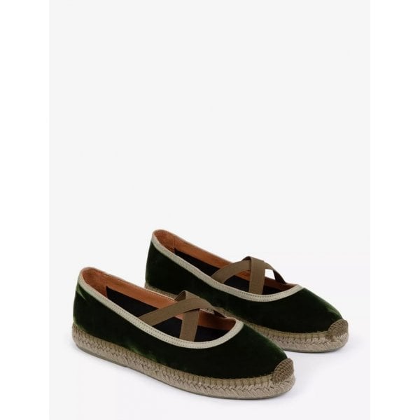 Chico Velvet Espadrille in Khaki