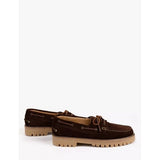Federico Suede Boat Shoe in Bitter Chocolate