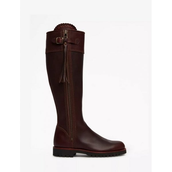Womens Long Tassel Boot Leather in Conker