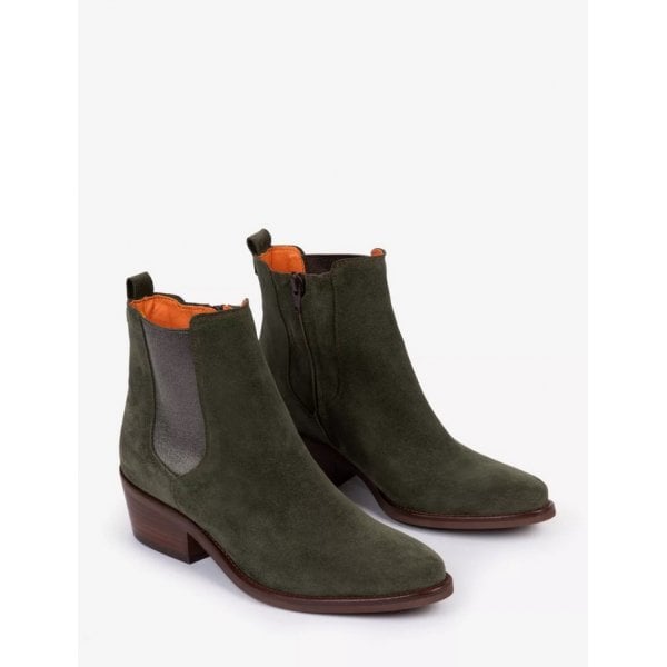 Womens Rove Suede Boot in Khaki/Pewter
