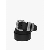 1 1/2" 3 Piece Solid Hide Belt in Black