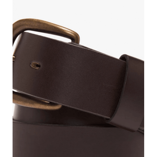 1 1/2 Inch Traditional Solid Hide Belt in Chestnut