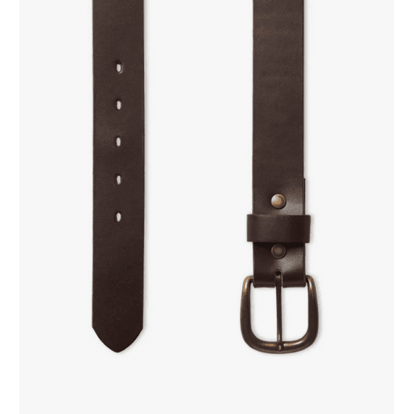 1 1/2 Inch Traditional Solid Hide Belt in Chestnut