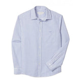 Burnswick Poplin Check Shirt in White/Blue