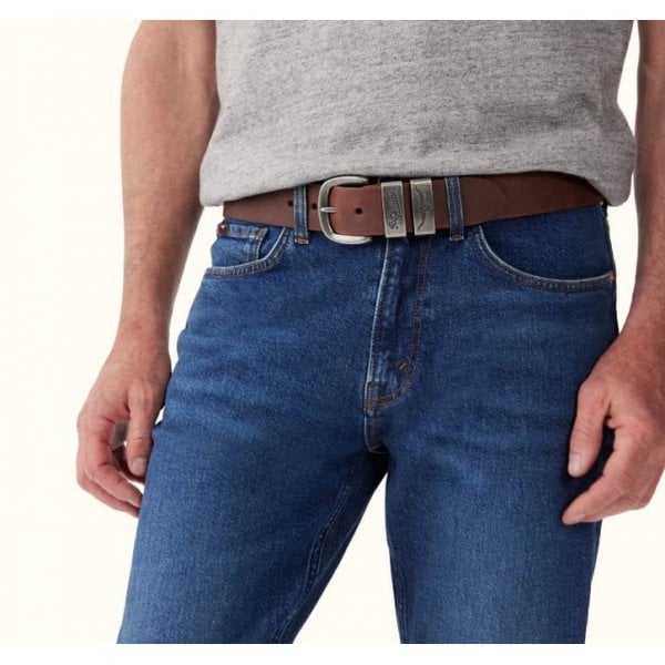 Drover Belt Crazy Horse Leather in Bark