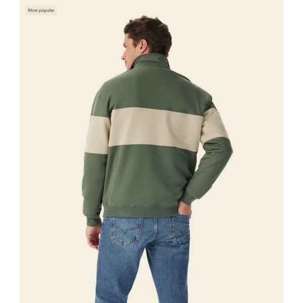 Heritage 1/4 Zip Sweatshirt in Spruce Green