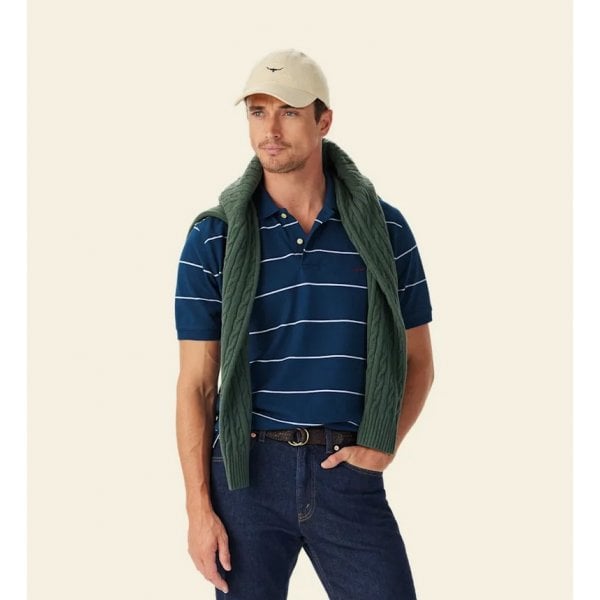 Mens Albany Stripe Polo