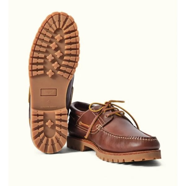 Mens Dockyard Moccasin Shoe in Brown Leather