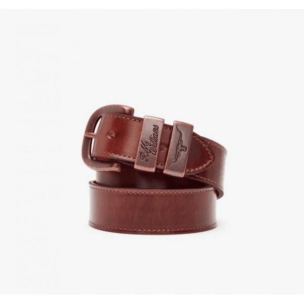 Mens Drover Belt in Mid Brown