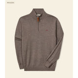 Mens Ernest Merino 1/4 Zip in Nutmeg