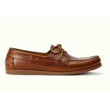 Mens Islet Moccasin Shoe in Tan Leather