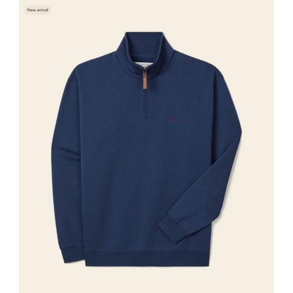 Mens Mulyungarie 1/4 Zip in Vintage Blue
