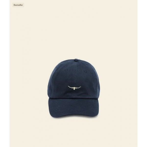 Mini Longhorn Twill Cap in Blue Wash