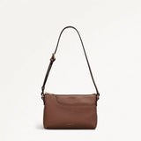 Mini Ziptop East West Shoulder Bag in Saddle Tan
