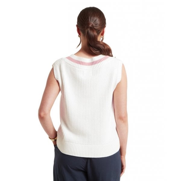 Hambledon Vest in Soft White/Blush