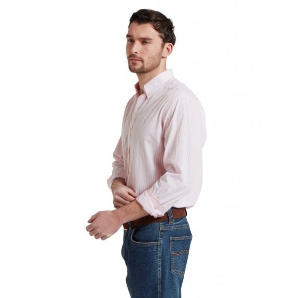 Holme Striped Shirt in Mauve Blush
