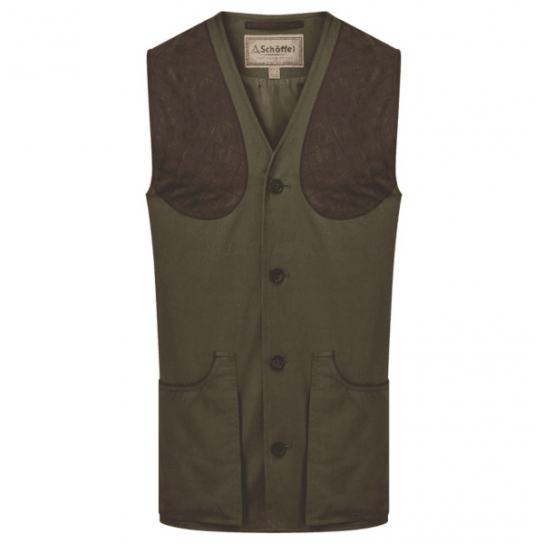 Mens All Seasons Shooting Vest in Dark Olive