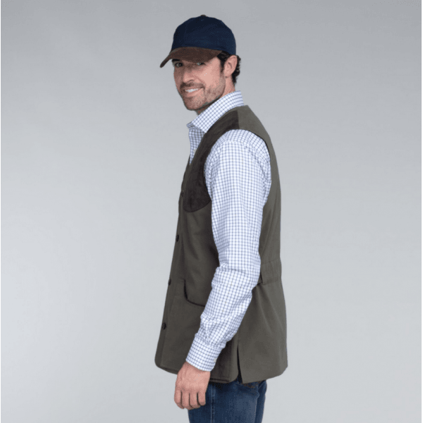 Mens All Seasons Shooting Vest in Dark Olive