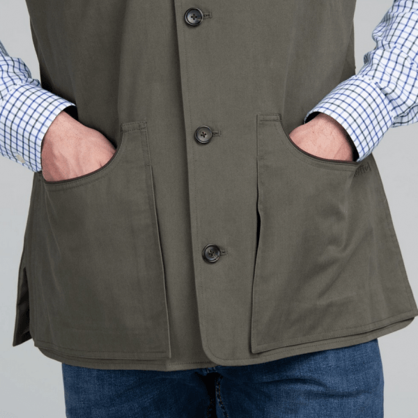 Mens All Seasons Shooting Vest in Dark Olive