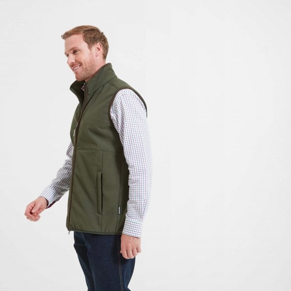 Mens Belton Gilet in Forest Green
