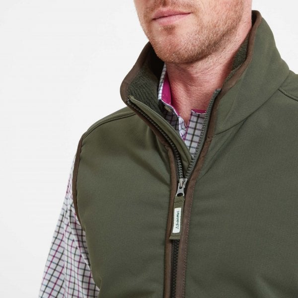 Mens Belton Gilet in Forest Green