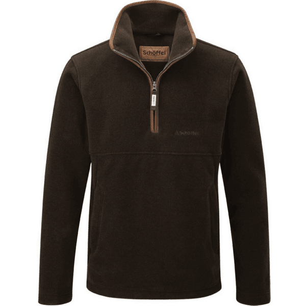 Mens Berkeley 1/4 Zip Fleece Jacket in Dark Olive