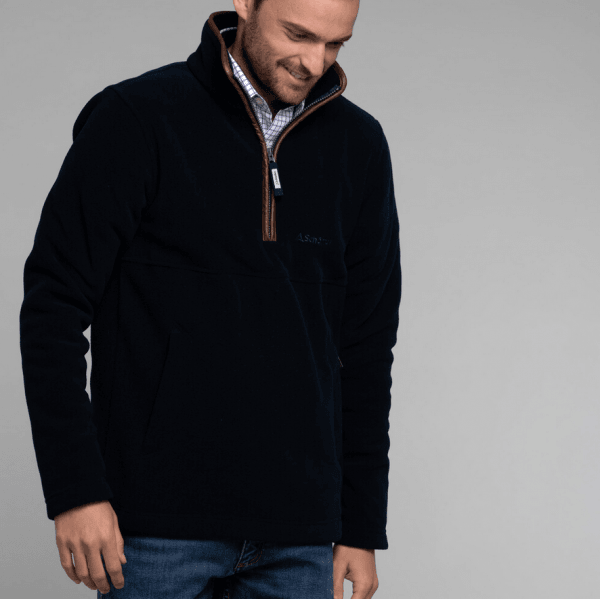 Mens Berkeley 1/4 Zip Fleece Jacket in Navy