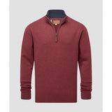 Mens Blair Quarter Zip Jumper in Redwood