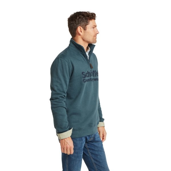 Mens Bude Sweatshirt In Deep Ocean Blue