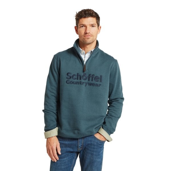 Mens Bude Sweatshirt In Deep Ocean Blue