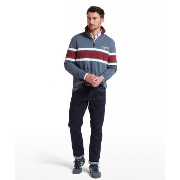 Mens Exmouth Heritage Quarter Zip in Oxford Navy
