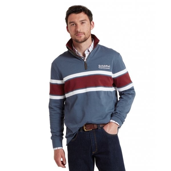 Mens Exmouth Heritage Quarter Zip in Oxford Navy