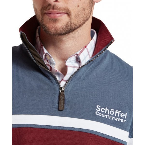 Mens Exmouth Heritage Quarter Zip in Oxford Navy