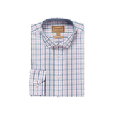 Mens Hebden Tailored Shirt in Dark Denim/Pink