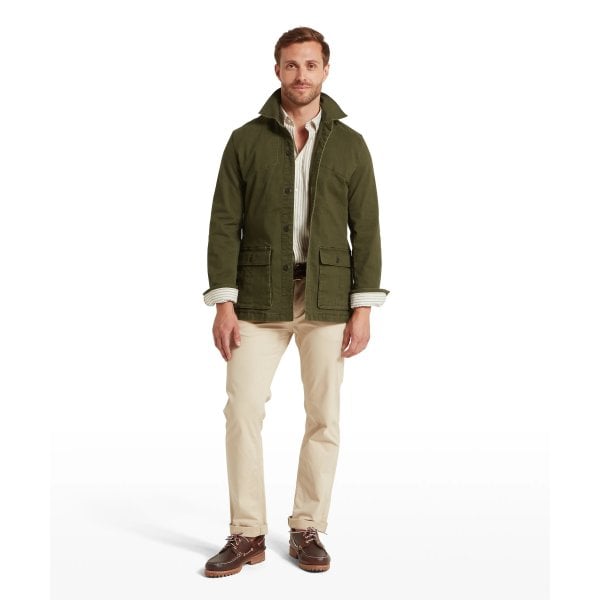 Mens Lynmouth Utility Jacket in Woodland
