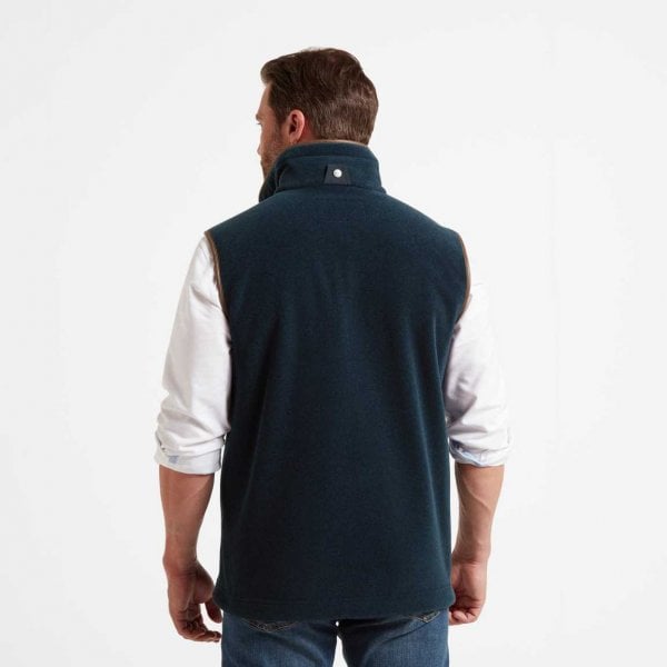 Mens Oakham Fleece Gilet in Petrol Blue