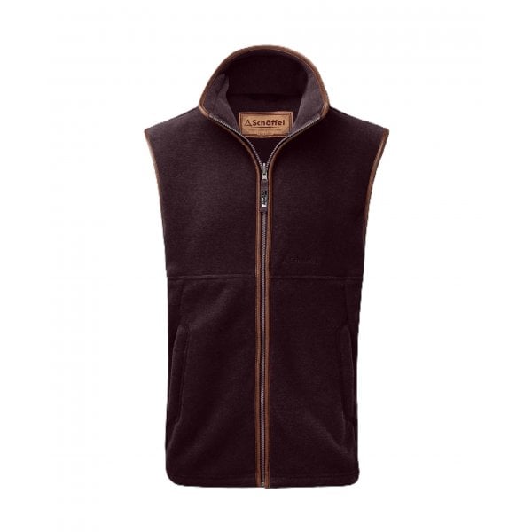 Mens Oakham Fleece Gilet in Port
