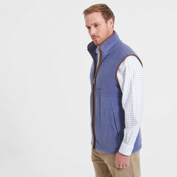 Mens Oakham Fleece Gilet in Storm Blue