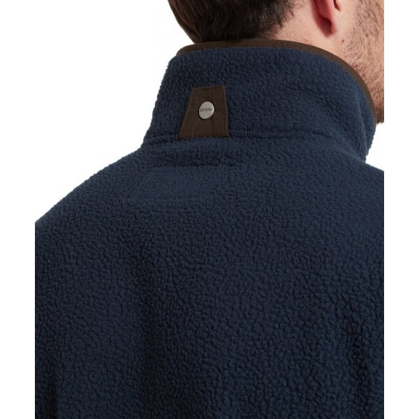 Mens Oakham Retro Fleece Gilet in True Navy